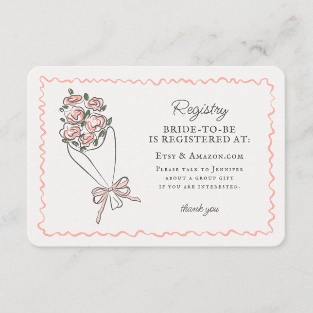 Rosa Blume Markt Frischblumenregister einfügen Begleitkarte (Vorderseite)