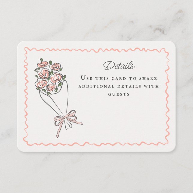 Rosa Blume Markt Frische Blumendetails Beilage Begleitkarte (Vorderseite)