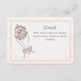 Rosa Blume Markt Frische Blumendetails Beilage Begleitkarte