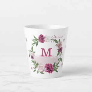Rosa Blume Milchtasse