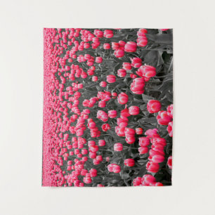 Rosa Blume Minimalistisch Selektive Farbe Foto Kun Wandteppich