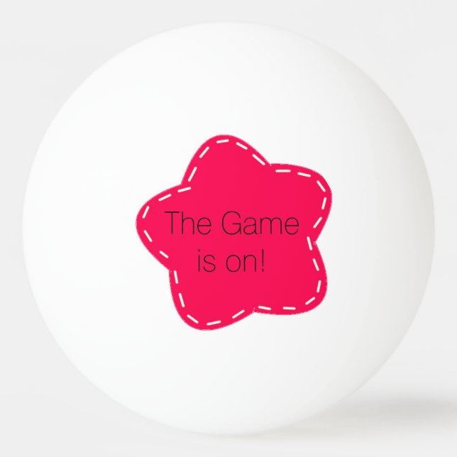 Rosa Blume mit Ping Pong-Sprichwort Tischtennisball (Rückseite)