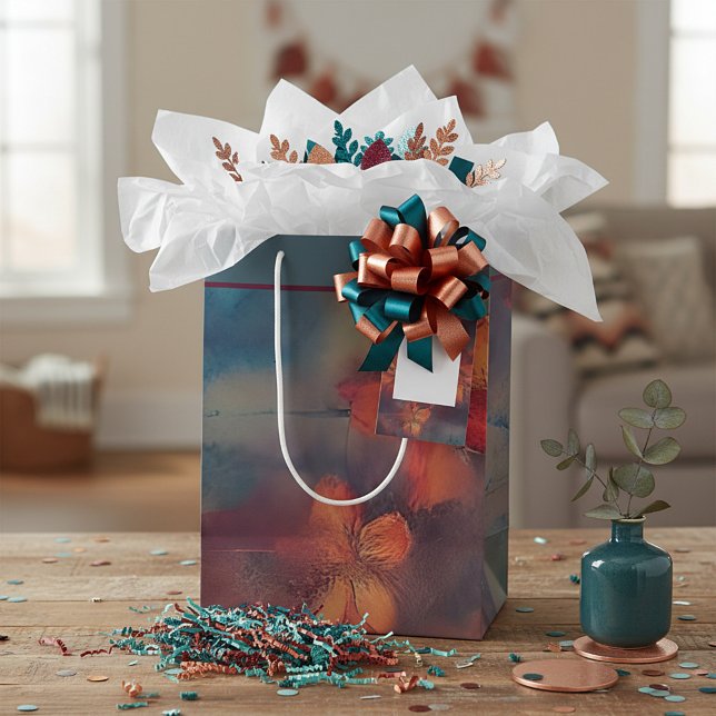 Rosa Blume mittelgroße Geschenktüte (Von Creator hochgeladen)
