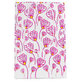 Rosa Blume Mittlere Geschenktüte