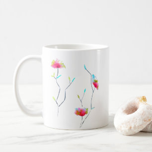 Rosa Blume Moderne, einfache japanische inspiriert Kaffeetasse