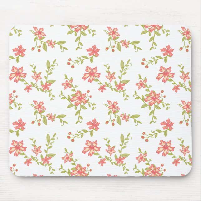 Rosa Blume Mousepad (Vorne)