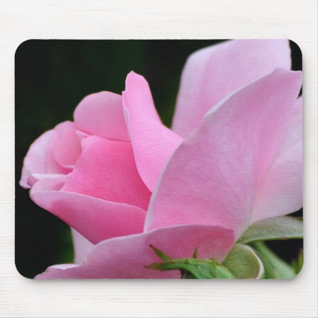Rosa Blume Mousepad (Vorne)