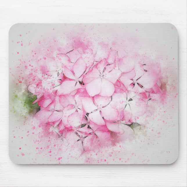 Rosa Blume Mousepad (Vorne)