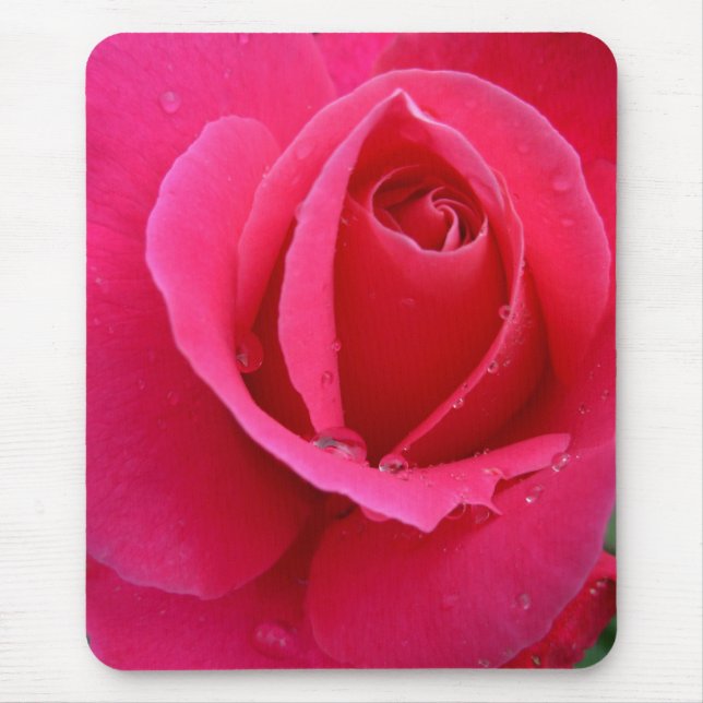 Rosa Blume Mousepad Rote Rose Dekoration Geschenke (Vorne)