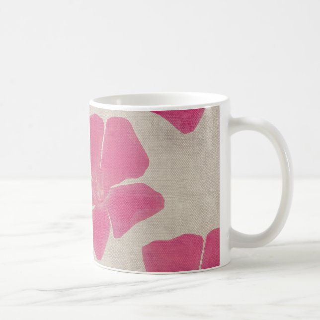 Rosa Blume MugA hübsches Button Kaffeetasse (Rechts)