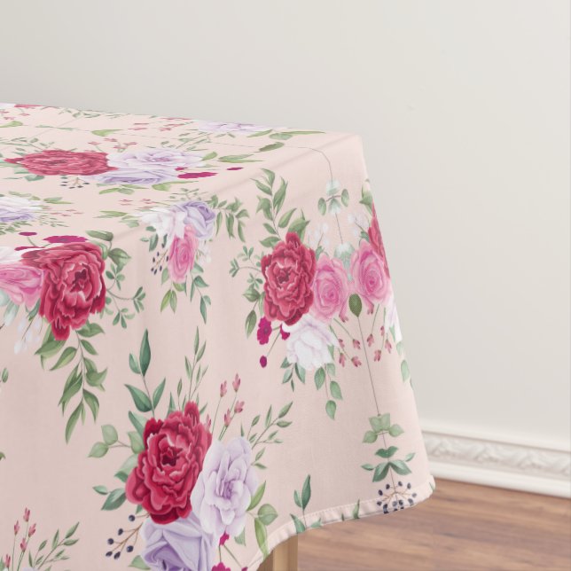 Rosa Blume Muster Art Tischdecke (Beispiel)