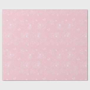 Rosa Blume Muster, Blumenmuster, Muster, Minimalis Geschenkpapier