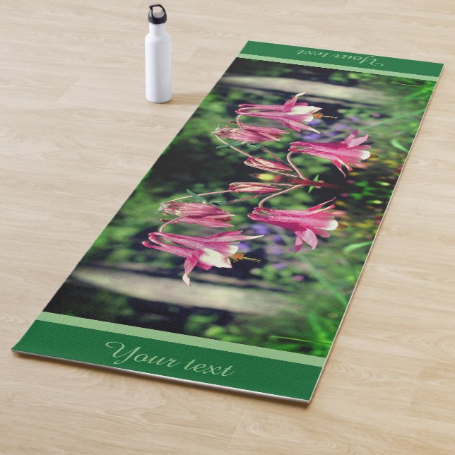 Rosa Blume Nah Personalisiert Yogamatte (Beispiel)