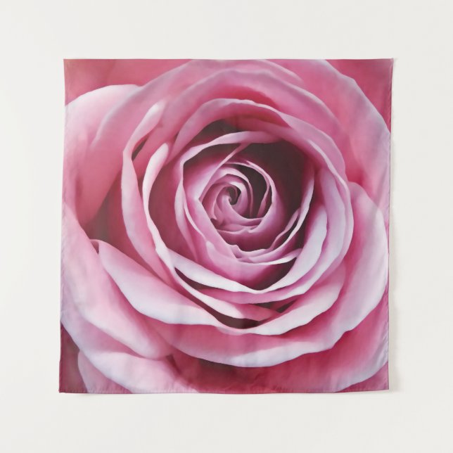 Rosa Blume, nah, Rose Wandteppich (Vorderseite)