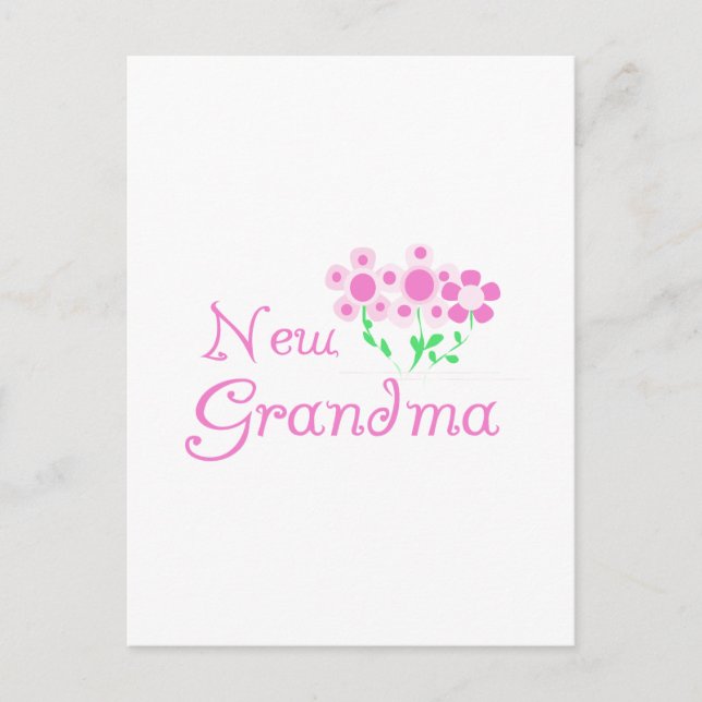 Rosa Blume Neue Oma Tshirts und Geschenke Postkarte (Vorderseite)