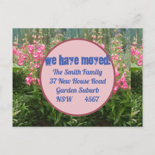 Rosa Blume Neue Postkarte Wir bewegen uns