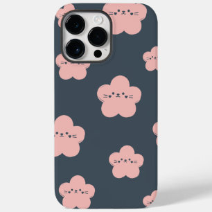 Rosa Blume Niedliche Gesichtkatze Katzenliebha Case-Mate iPhone 14 Pro Max Hülle