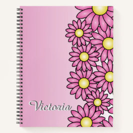 Rosa Blume Notebook für Office, School, Artist Notizbuch
