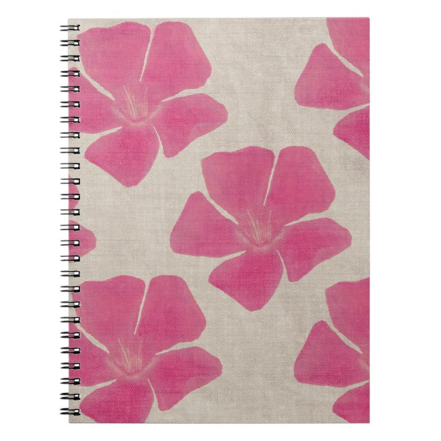 Rosa Blume Notebook Notizblock (Vorderseite)