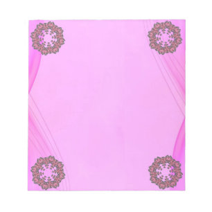 Rosa Blume Notepad Notizblock