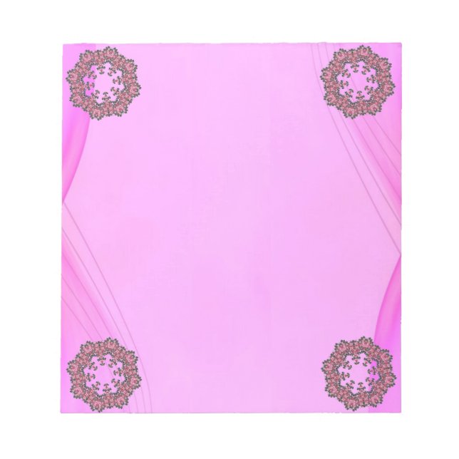 Rosa Blume Notepad Notizblock (Vorderseite)