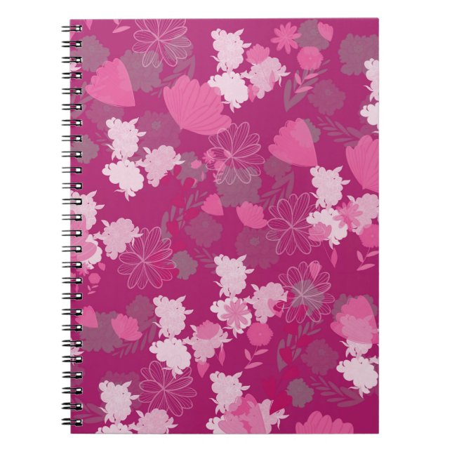rosa Blume Notizblock (Vorderseite)
