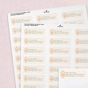 Rosa Blume Orange Ogee Antik-Serif-Text