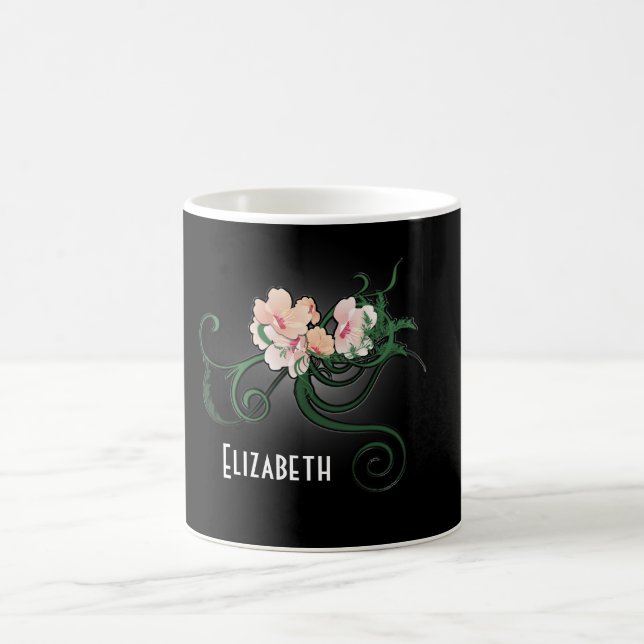 Rosa Blume Personalisiert Bridesmaid Geschenk Kaffeetasse (Mittel)