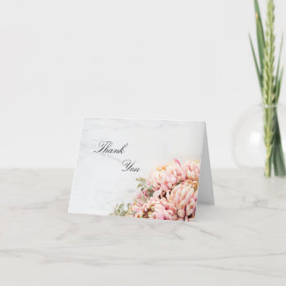 Rosa Blume Personalisiert Danke Karte