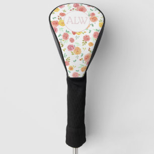 Rosa Blume Personalisierte Initialen Golf Headcover