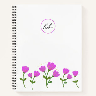 Rosa Blume Personalisiertes SpiralNotebook Notizbuch