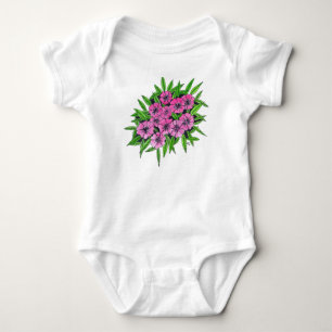Rosa Blume Phlox Baby Strampler