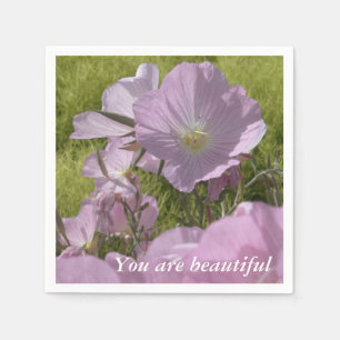 Rosa Blume positives Zitat Papier Napkins Serviette