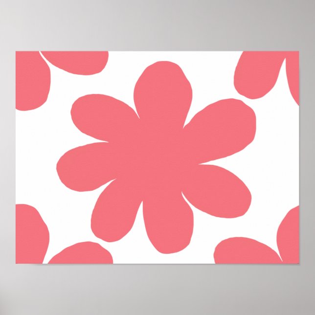 Rosa Blume Poster (Vorne)
