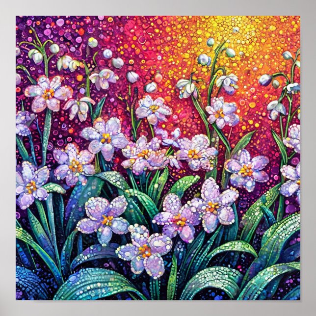 Rosa Blume Poster (Vorne)