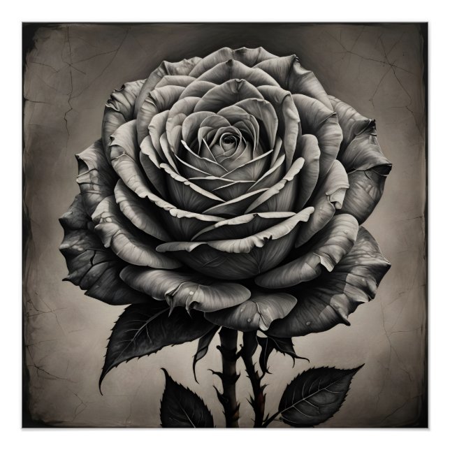 Rosa Blume Poster (Vorderseite)