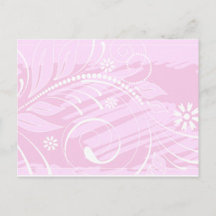 rosa Blume Postkarte