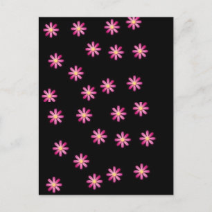 Rosa Blume Postkarte