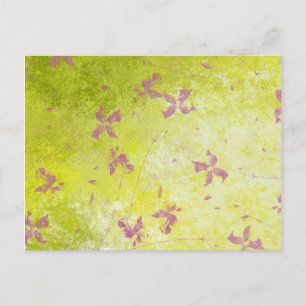 Rosa Blume Postkarte