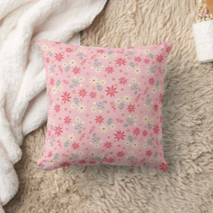 Rosa Blume Printing Modernes Kissen