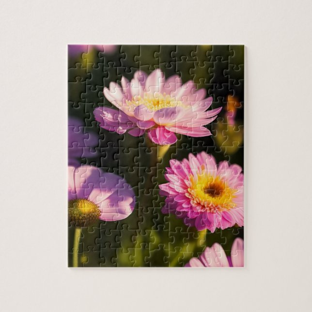 Rosa Blume Puzzle (Vertikal)