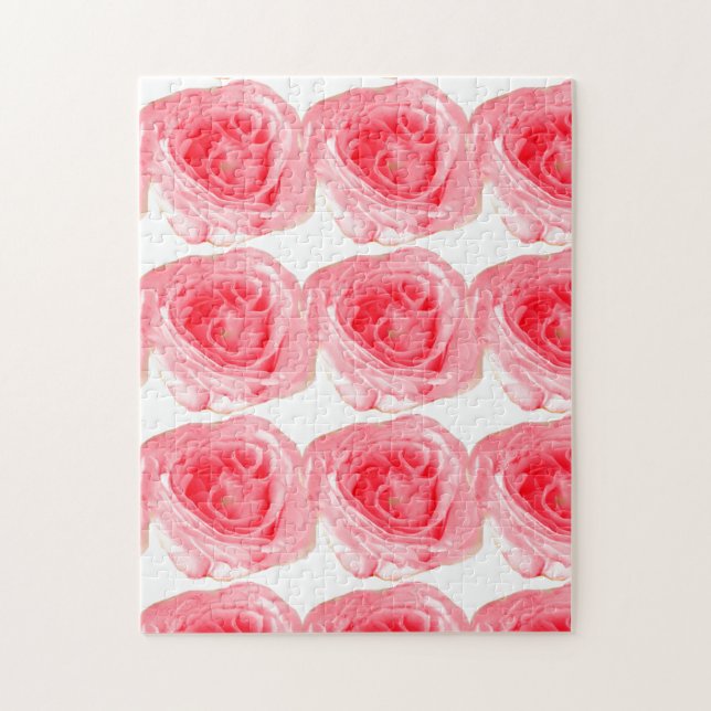 Rosa Blume Puzzle (Vertikal)