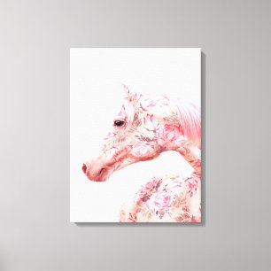 Rosa Blume Reiten Ästhetische Kunst Leinwanddruck
