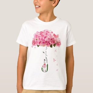 Rosa Blume Ribbon Brustkrebs Sensibilisierungskamp T-Shirt