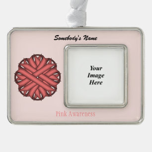 Rosa Blume Ribbon Tmpl (H-O) von Kenneth Yoncich Rahmen-Ornament Silber