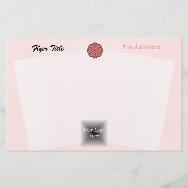 Rosa Blume Ribbon von Kenneth Yoncich Flyer (Vorne)