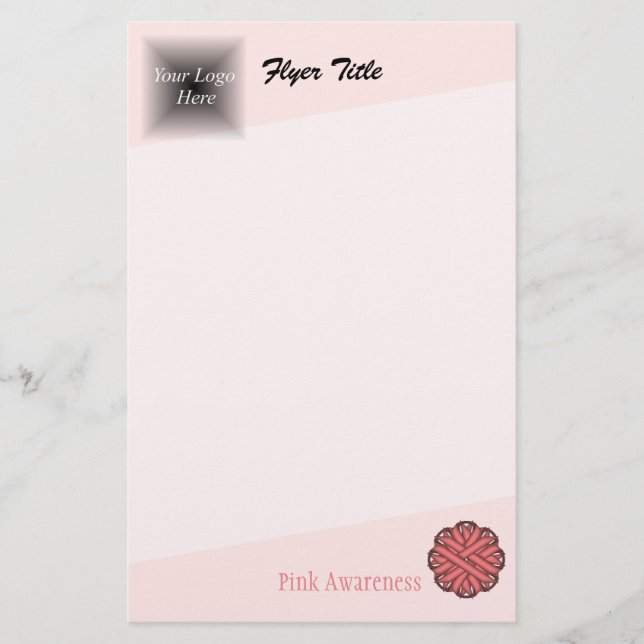 Rosa Blume Ribbon von Kenneth Yoncich Flyer (Vorne)