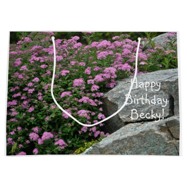 Rosa Blume Rock Garden Große Geschenktüte (Vorderseite)