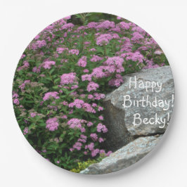 Rosa Blume Rock Garden Pappteller