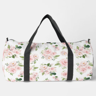 Rosa Blume, rosa Rosen, Aquarellfarben-Blume Duffle Bag